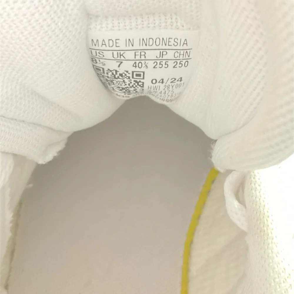 adidas White Sneakers with Light Gray Stripes and Suede Accents